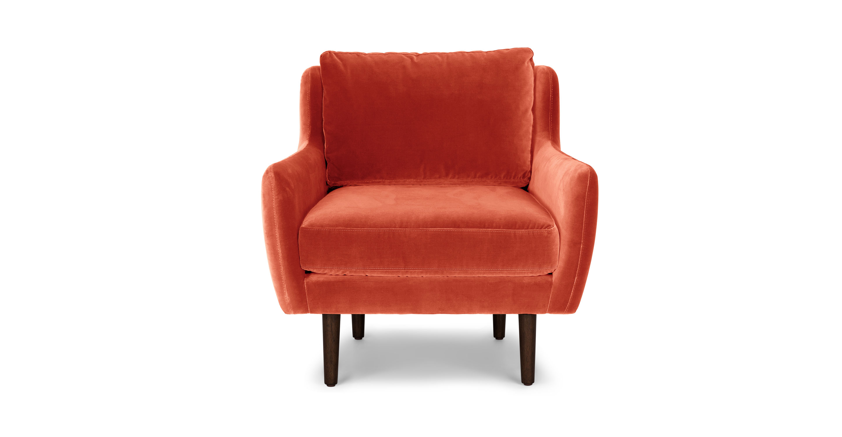 Orange Velvet Armchairs