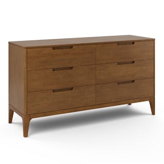Rosin 6-Drawer Double Dresser - Smoked Oak