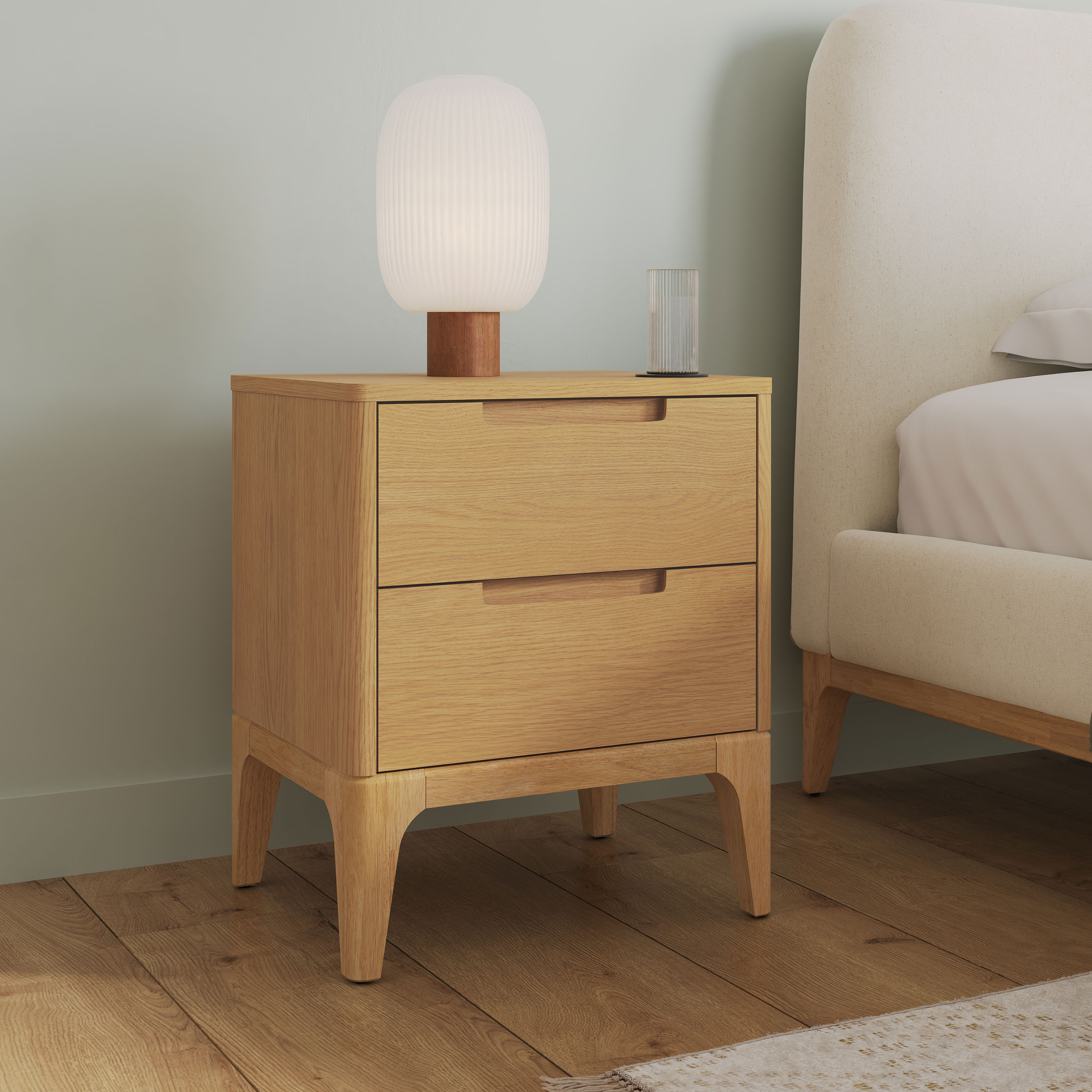 Rosin Natural Oak 2-Drawer Nightstand | Article