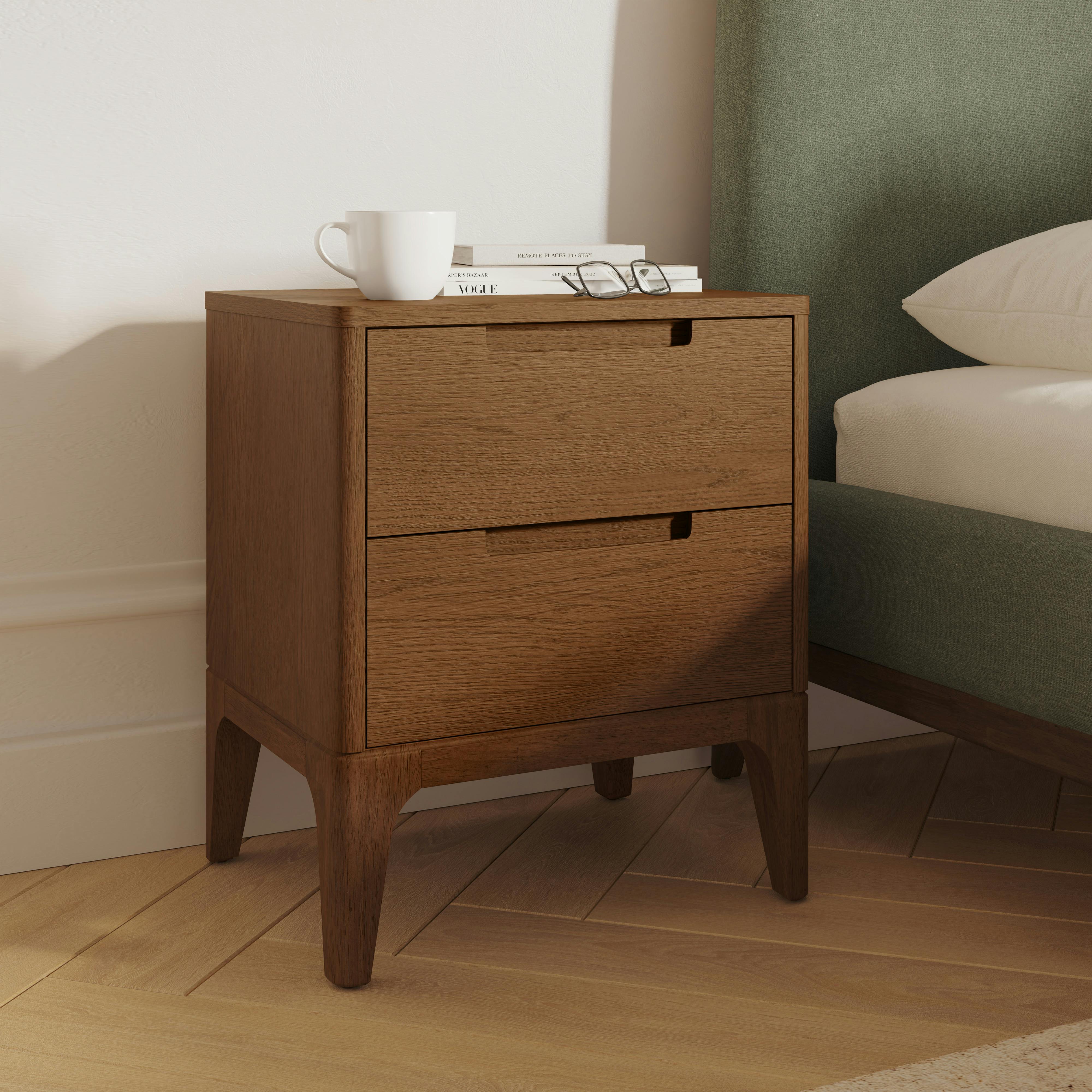 Rosin Smoked Oak 2-Drawer Nightstand | Article