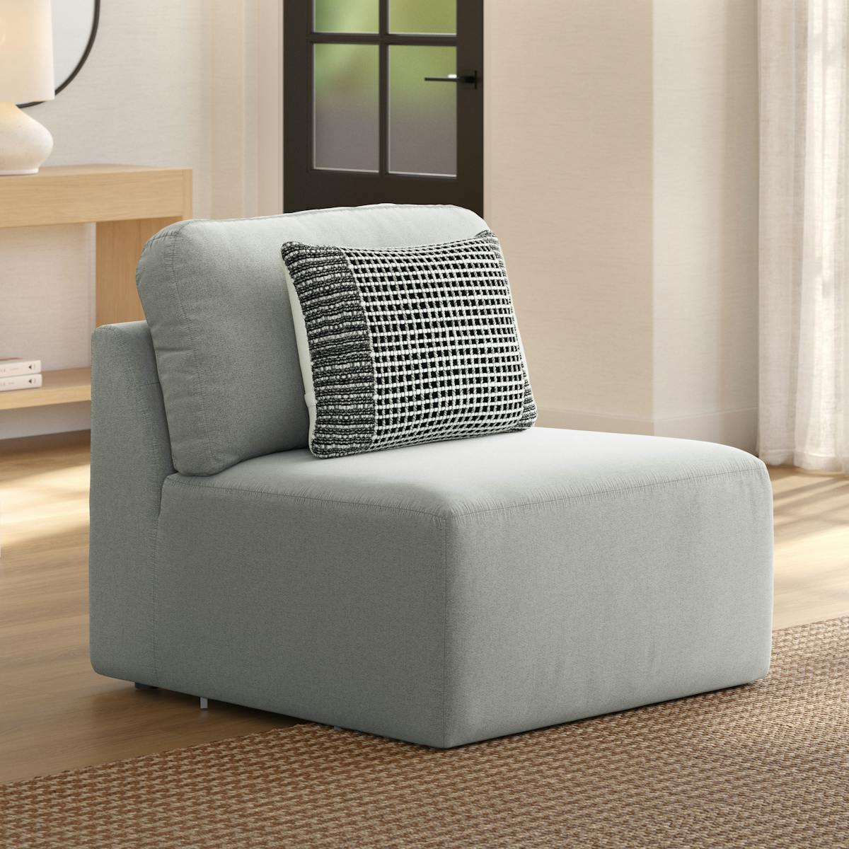 Juni Clover Ivory Armless Chair Module | Article