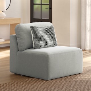 Juni 34" Armless Chair Module - Clover Ivory