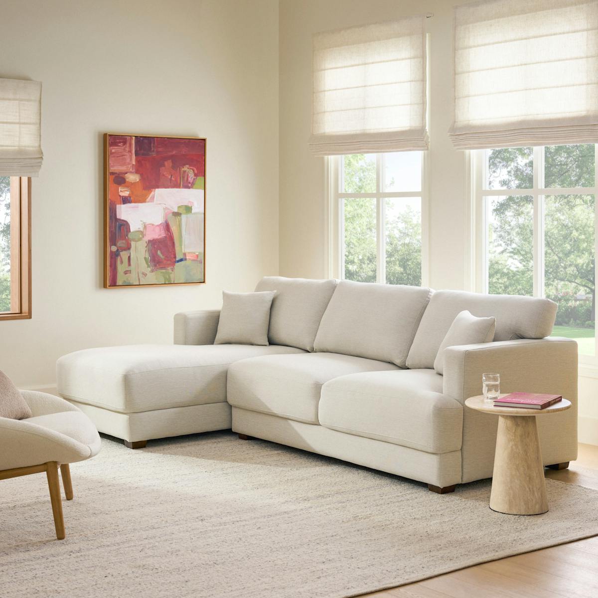 Dawn Silver Ivory Left Sectional | Article