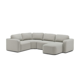 Juni 124.5" Right Conversational Sectional - Clover Ivory