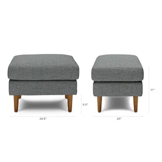 The Hanson Sofa Bed x Ottoman Bundle - Primary View 1 of 6 (Click To Zoom).