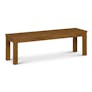 Ashford 58" Solid Wood Bench - Brushed Smoked Oak