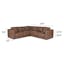 The Whitmore Leather Corner Sectional x Ottoman Bundle - Gallery View 1 of 6.