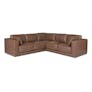 Whitmore 107" Leather Corner Sectional - Lucia Brown