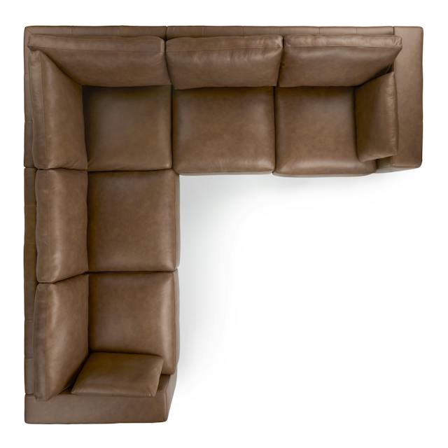 Whitmore Lucia Brown Leather Corner Sectional | Article