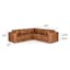 The Whitmore Leather Corner Sectional x Ottoman Bundle - Gallery View 1 of 6.