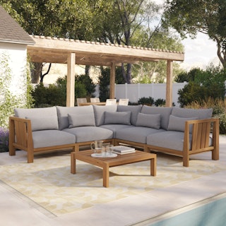 Cove 102.75" Outdoor Modular Sectional - Basket Gray