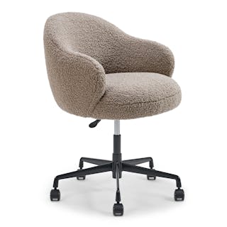 Loa Office Chair - Short Shearling Taupe