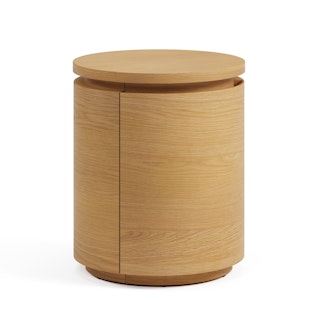 Maren Storage Side Table - Natural Oak