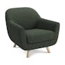 Gabriola 34" Lounge Chair - Green Wool Bouclé