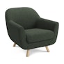 Gabriola 34" Lounge Chair - Green Wool Bouclé