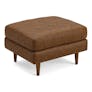 Sven 30" Tufted Leather Ottoman - Lazio Brown