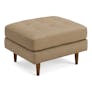 Sven 30" Tufted Leather Ottoman - Lucia Stone