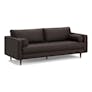 Sven 88" Tufted Leather Sofa - Lucia Dark Brown