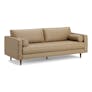 Sven 88" Tufted Leather Sofa - Lucia Stone