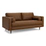 Sven 72" Tufted Leather Loveseat - Lazio Brown