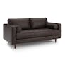 Sven 72" Tufted Leather Loveseat - Lucia Dark Brown