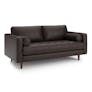 Sven 72" Tufted Leather Loveseat - Lucia Dark Brown