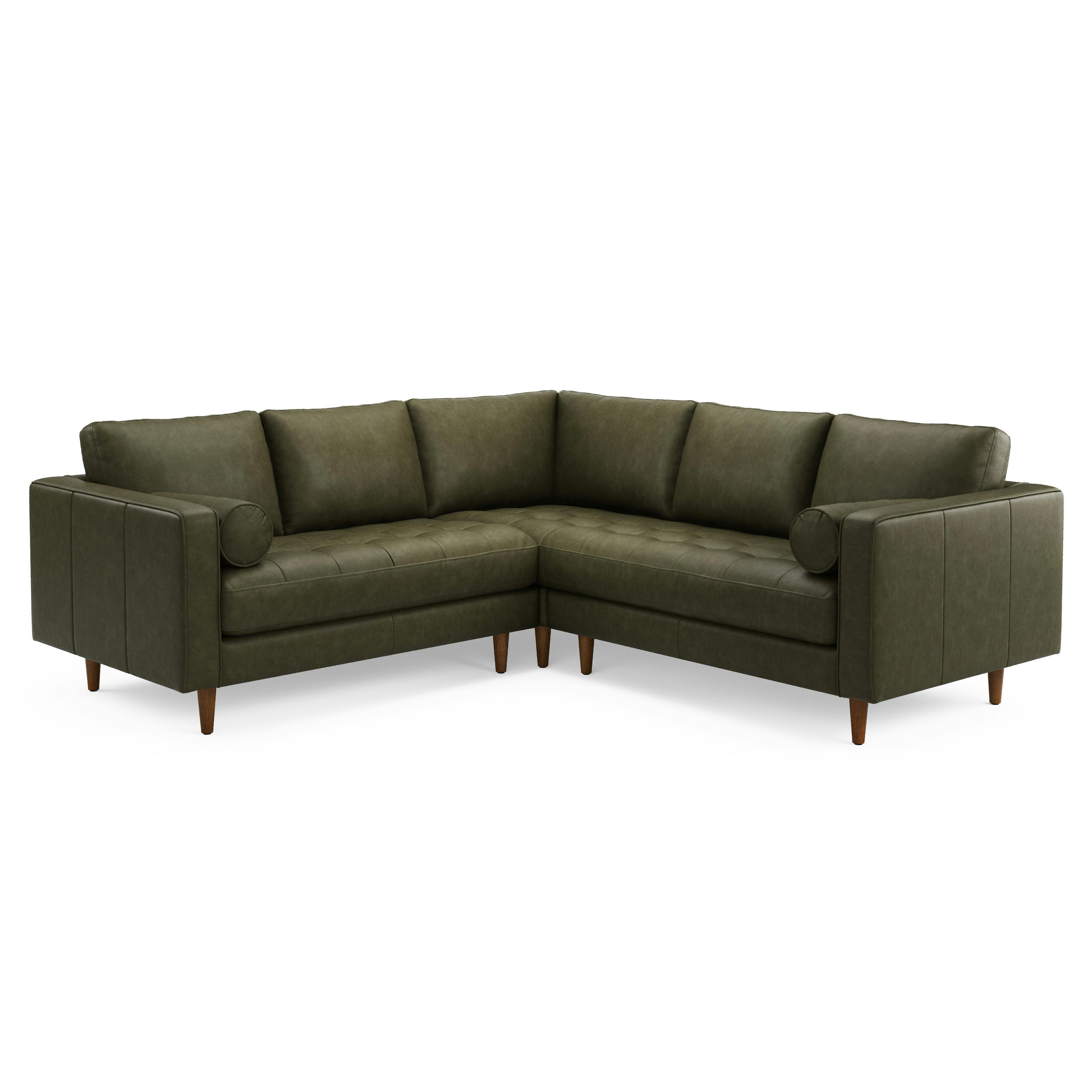 ナーバナページ Dakota Tan Nirvana Corner Leather Industrial Sectional Sofa | Article
