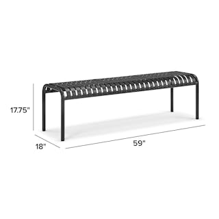 The Sarek Outdoor Bar Cart x Bench x Dining Table Bundle - Primary View 1 of 8 (Click To Zoom).