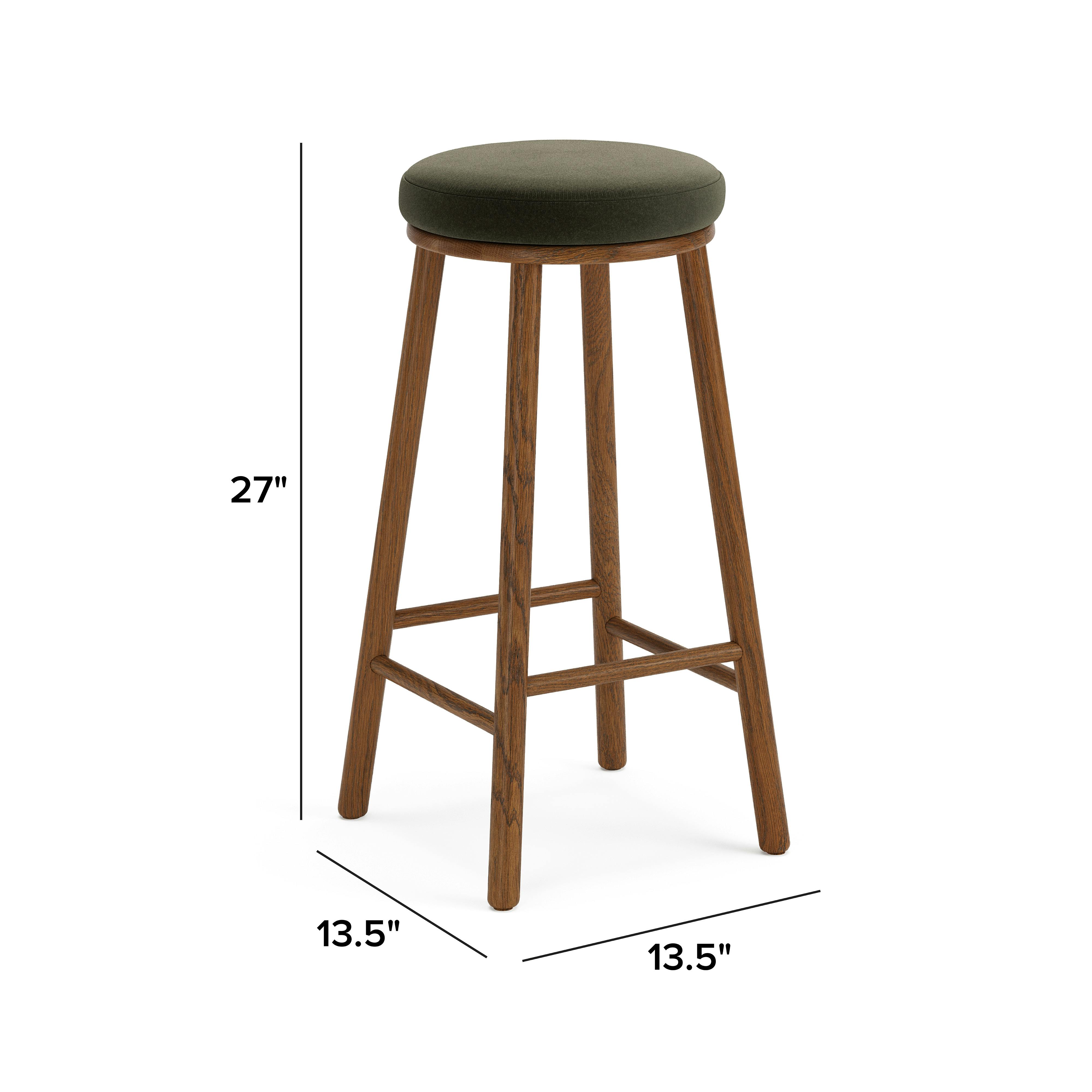 Nurmi Felted Green White Oak Counter Stool | Article