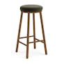Nurmi Counter Stool - Smoked Oak and Felted Green