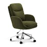 Bea Velvet Executive Office Chair - Hale Oakmoss