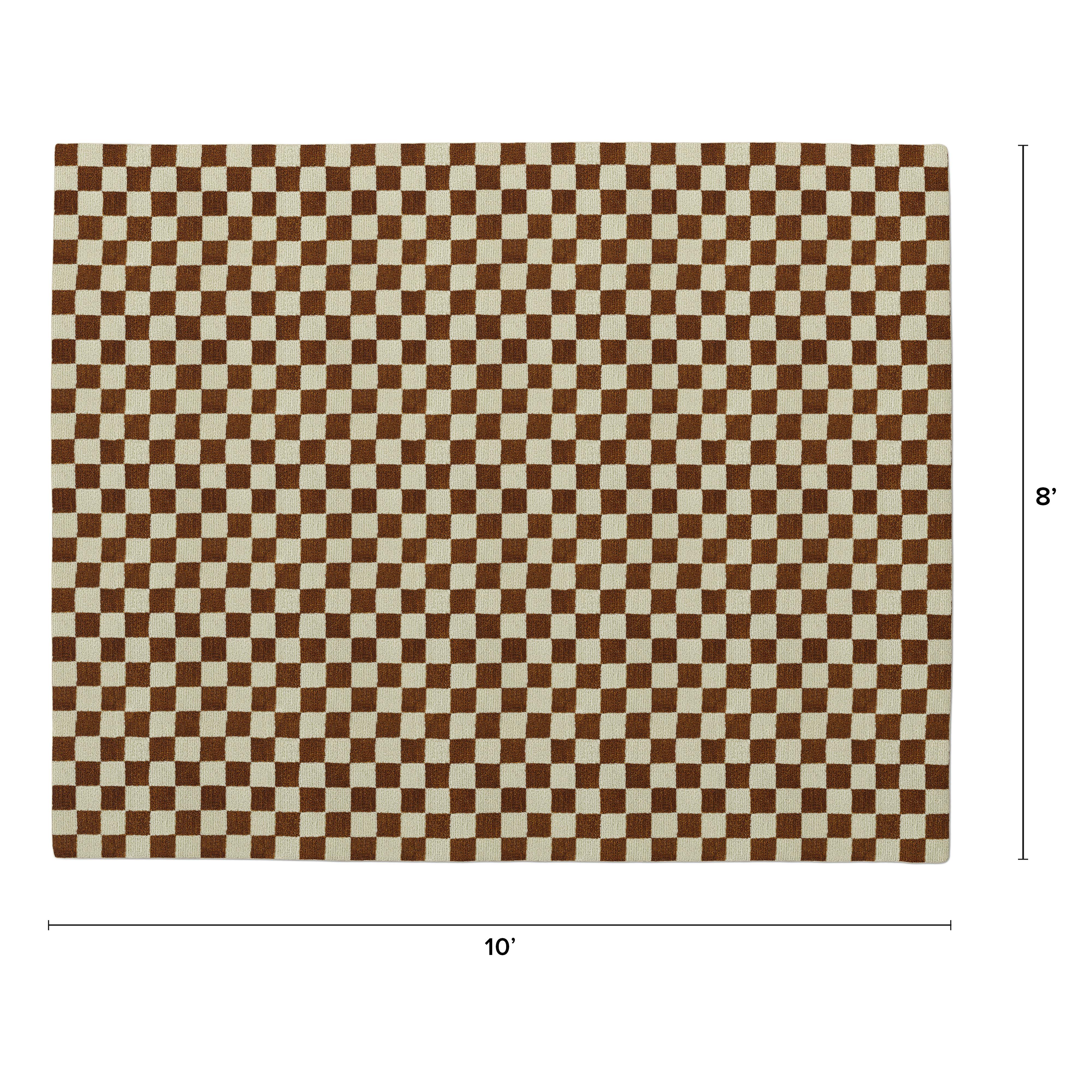 Murray Checkered Rust Rug 8 x 10 | Article