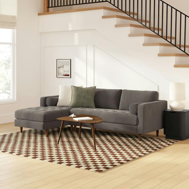 Murray Checkered Rust Rug 8 x 10 | Article