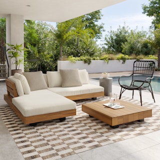 Mira 8 x 10 Indoor/Outdoor Rug - Checkered Brown