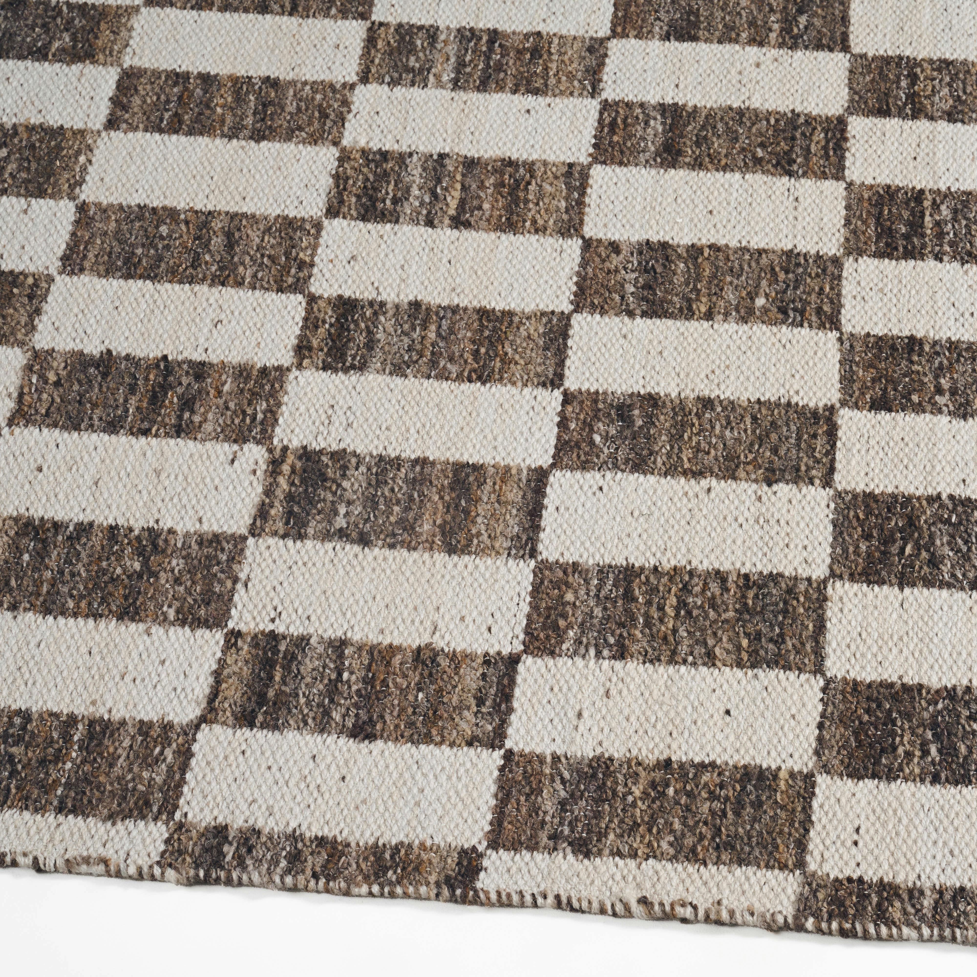 Mira 8x10 Checkered Brown Indoor/Outdoor Rug | Article