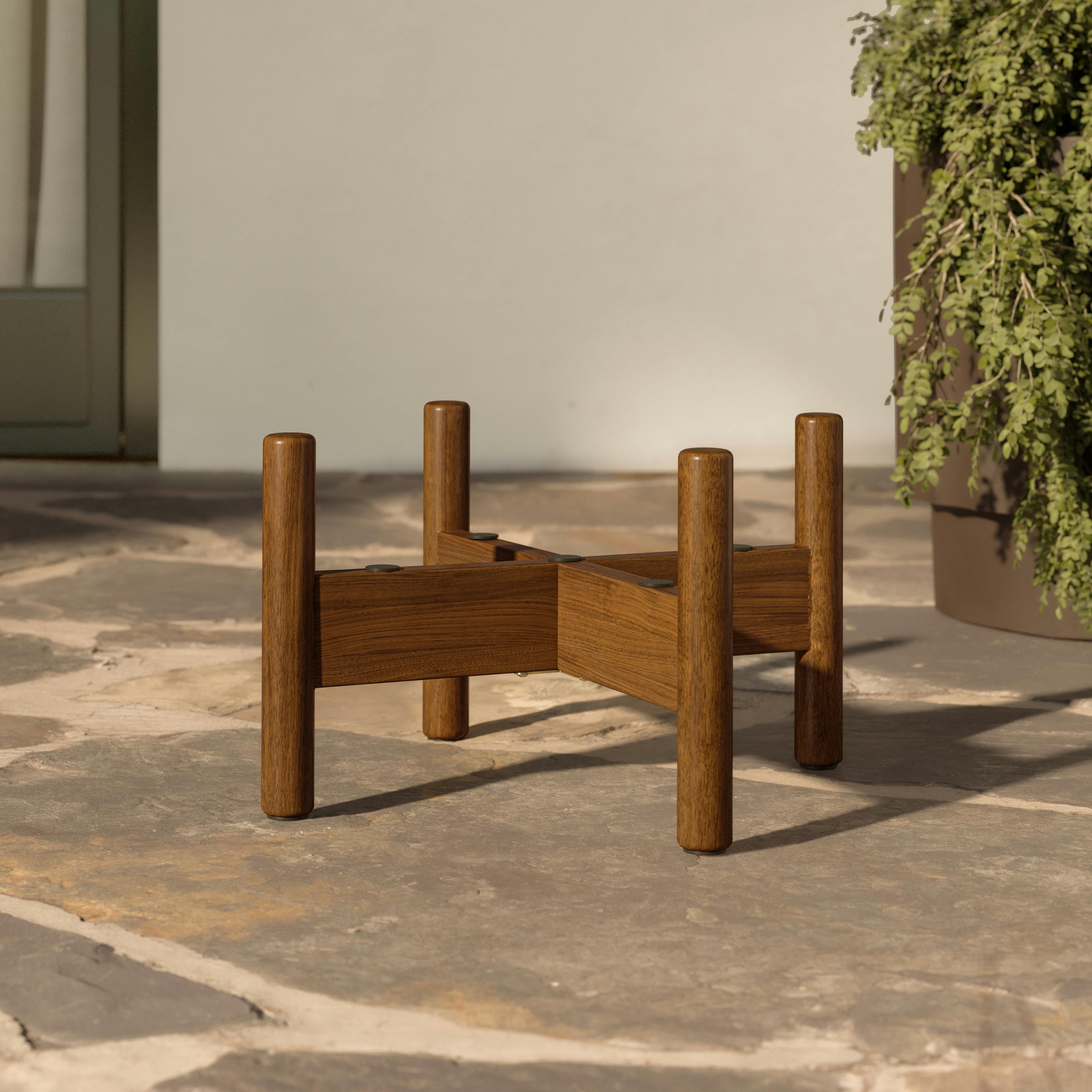Tera Indoor/Outdoor Planter Base - Walnut