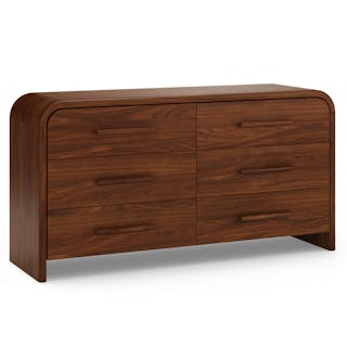 Faydra 6-Drawer Double Dresser - Walnut