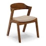 Meja Dining Chair - Walnut and Ratine Buff