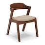 Meja Dining Chair - Walnut and Ratine Buff