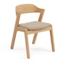 Meja Dining Chair - White Oak and Ratine Buff