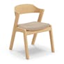 Meja Dining Chair - White Oak and Ratine Buff
