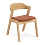 Meja Dining Chair - White Oak and Hestia Caramel