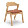 Meja Dining Chair - White Oak and Hestia Caramel