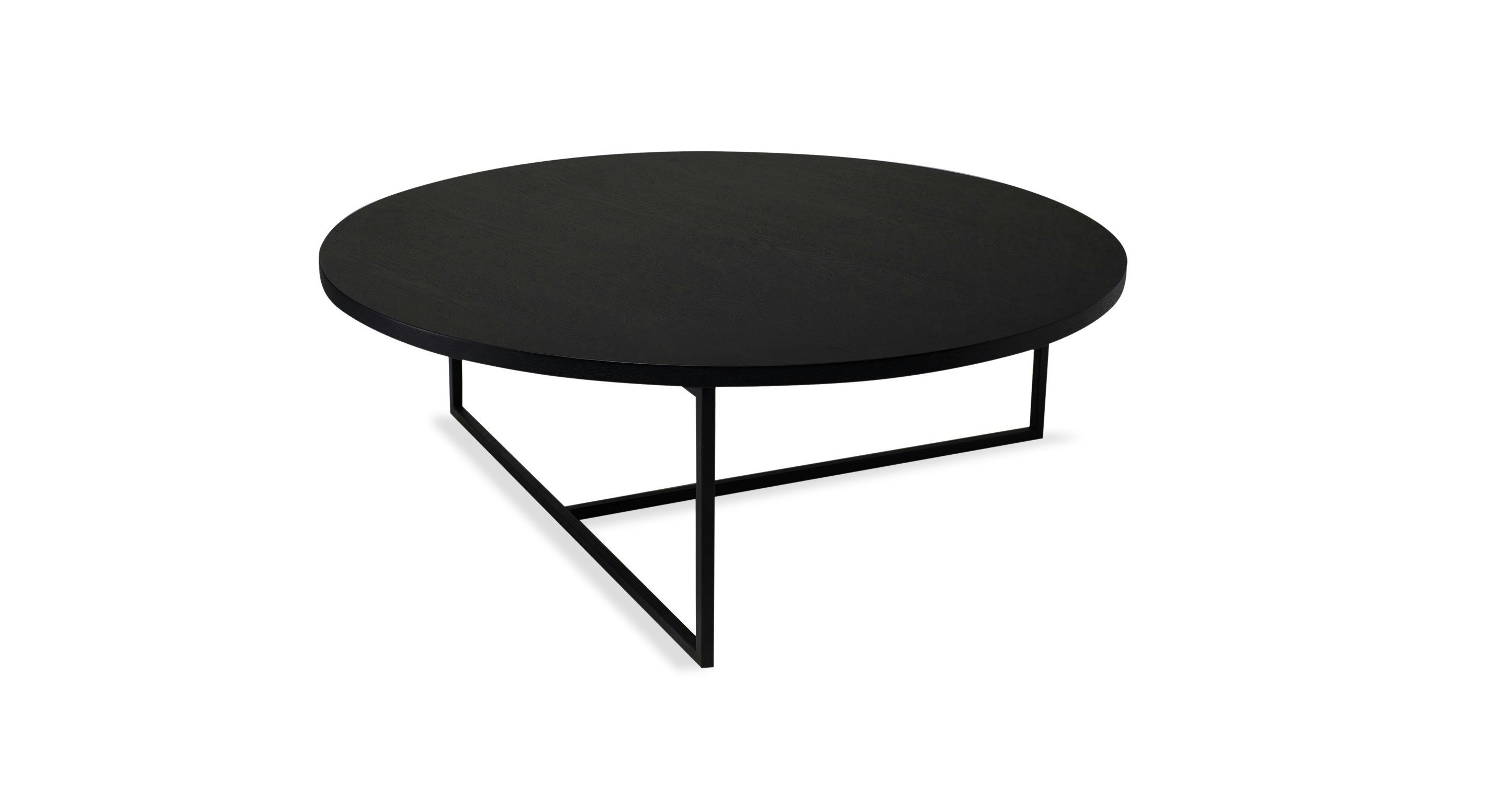 Turner Black Round Coffee Table - Coffee Tables - Article | Modern, Mid