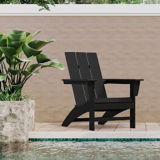 Polywood® 29.25" Outdoor Adirondack Chair - Black