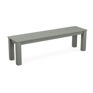 Polywood® 48" Outdoor Dining Bench - Slate Gray