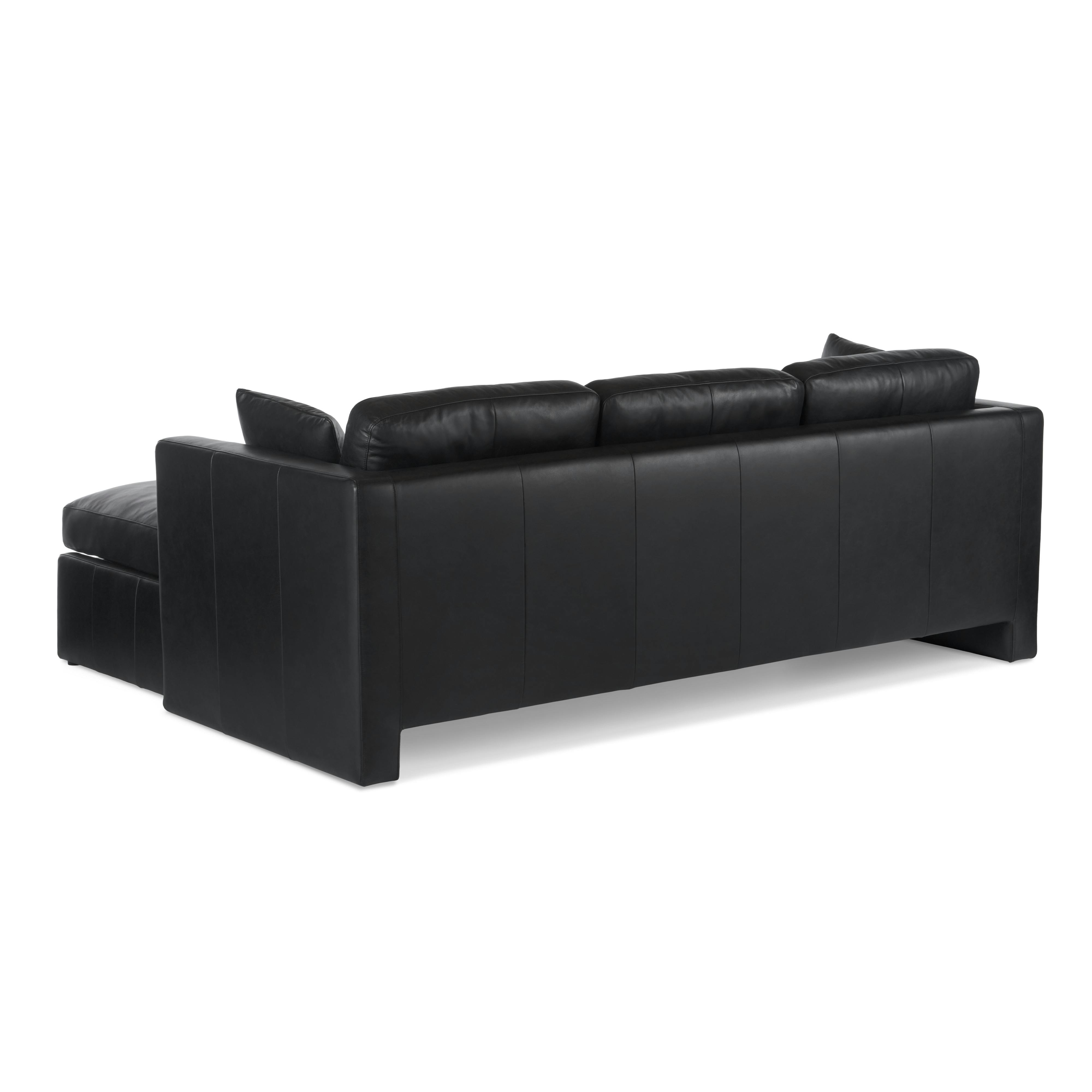 Roxwell Emilia Black Leather Reversible Sectional | Article