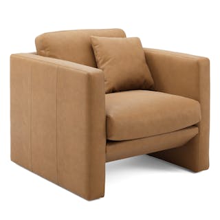 Roxwell 37.5" Leather Lounge Chair - Charme Tan