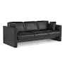 Roxwell 91" Leather Sofa - Emilia Black