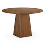 Torme 48" Round Dining Table - Smoked Oak